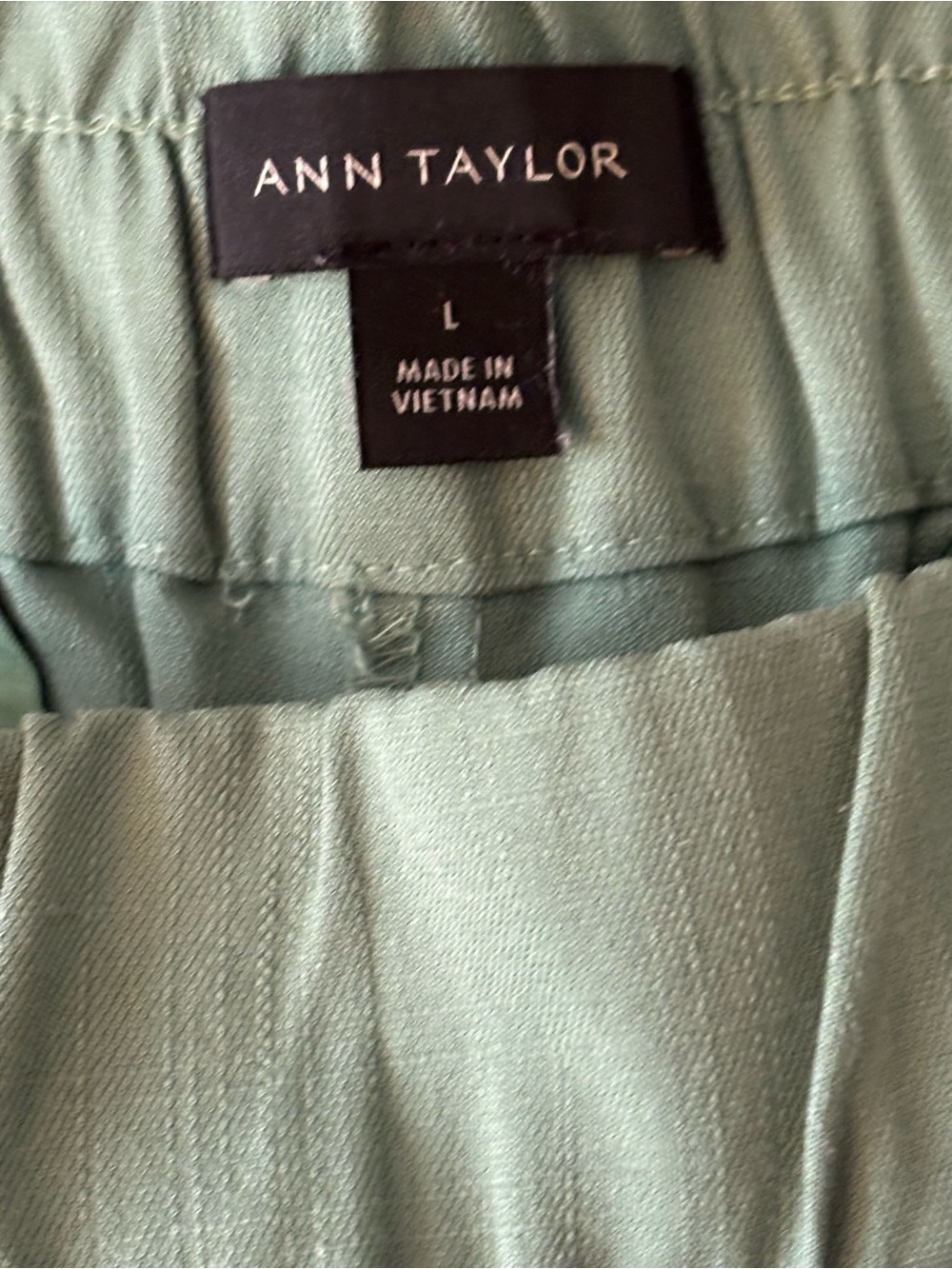 Ann Taylor Green Button Detail Pull On Shorts Size Large - Picture 3 of 4